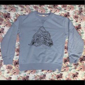 4/$15 Pac Sun Light blue rose sweatshirt